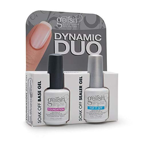 Product Cover Gelish Dynamic Duo Foundation Base & Top It Off Sealer Soak Off Gel Nail Polish
