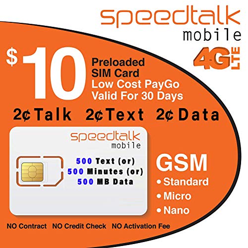 Product Cover $10 GSM SIM Card 2 Cents per Text 2 Cents Per Minute 2 Cents Per MB Data 30-Day Wireless Service