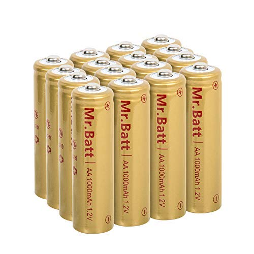Product Cover Mr.Batt NiCD AA Rechargeable Batteries for Solar Lights 1.2V 1000mA, 16 Pack