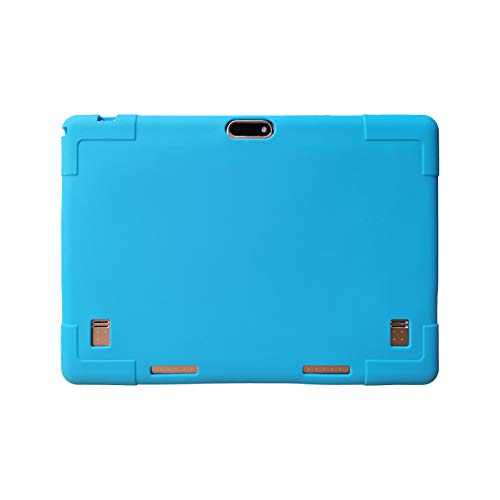 Product Cover Transwon Silicone Case Compatible with Tabtrust Tablet 10 Inch, Tagital T10N Plus 10 Inch Android Tablet, BeyondTab 10.1, YELLYOUTH 10, llltrade 10.1, Victbing 10.1, ZONKO 10.1, Lectrus 10 - Blue
