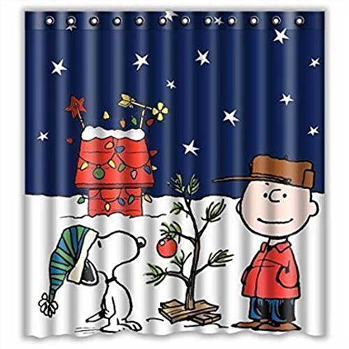 Product Cover KESEELY Halloween Christmas Shower Curtain Printed Waterproof Curtain,Bathroom Shower Curtain with 12 Hooks