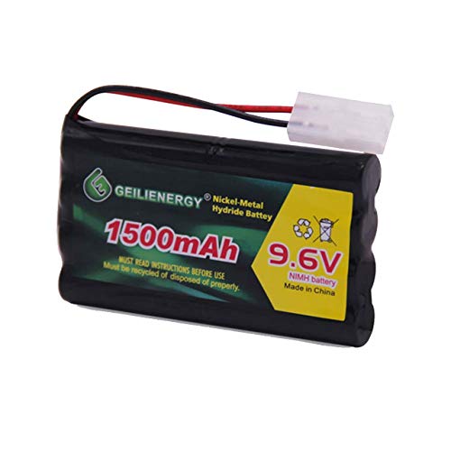 Product Cover GEILIENERGY NiMH Battery Pack 9.6V 1500mAh High Capacity Rechargeable RC Battery with Standard Tamiya Connector for RC Car, Robots and OTC Genisys 239180 & EVO Scan Scanner(1 Pack)