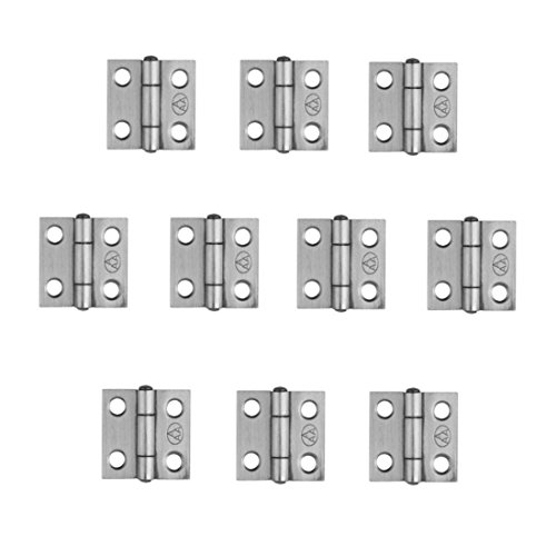 Product Cover Adiyer [10 Pack] 304 Stainless Steel Butt Hinges for Cabinet Cupboard Jewelry Box (25mm x 24.5mm x 1mm)