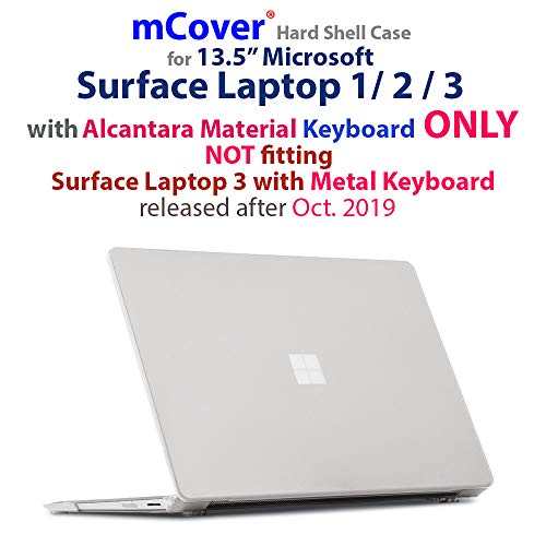 Product Cover iPearl mCover Hard Shell Case for 13.5-inch Microsoft Surface Laptop (3/2 / 1) Computer (NOT Compatible with Surface Book and Tablet) (Clear)