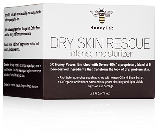 Product Cover Honeylab Dry Skin Moisturizer Balm with Manuka Honey, Shea Butter, Argan Oil, Acai, Goji Berry. Moisturizing cream for face and body helps with uneven skin tone, fine lines, and wrinkles. 2.5oz