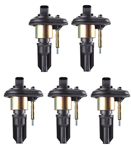 Product Cover Set of 5 Ignition Coils for 2004-2008 Colorado Canyon H3 I-350 I-370 Compatible with L5 3.5L 3.7L