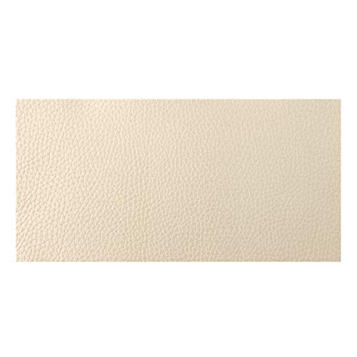 Product Cover Beaulegan Leather Repair Patch - Self-Adhesive for Sofa, Car Seats and Bags, 8 Inch by 4 Inch, Litchi Grain & Beige