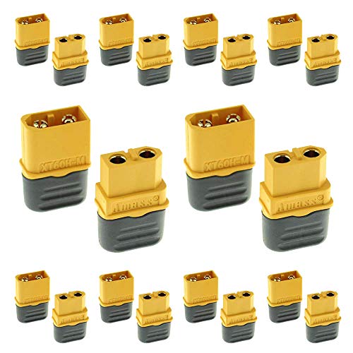 Product Cover Amass 10 Pair XT60H Bullet Connector Plug Upgrated of XT60 Sheath Female & Male Gold Plated for RC Parts ... ...