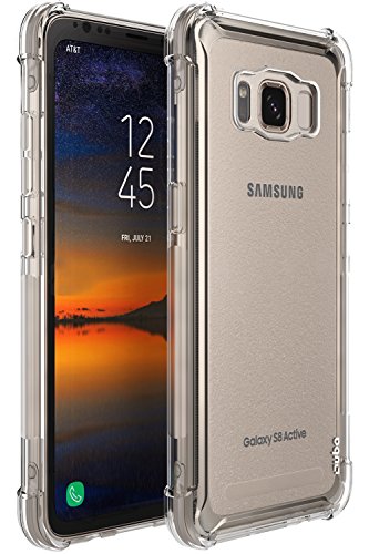 Product Cover OUBA Galaxy S8 Active Case, Anti-Scratches Slim Flexible TPU Gel Premium Soft Bumper Rubber Protective Case Cover Compatible for Samsung Galaxy S8 Active - Clear