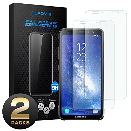 Product Cover SUPCASE Galaxy S8 Active Screen Protector, HD Tempered Glass Screen Protector for Samsung Galaxy S8 Active (2-Pack) (Not Fit Regular Galaxy S8 / S8 Plus)