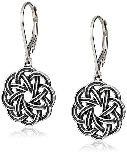 Product Cover Sterling Silver Celtic Knot Lever-Back Drop Earrings