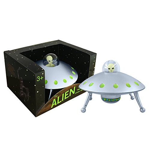 Product Cover Off the Wall Toys Alien Glow-in-The-Dark UFO Space Ship and Bendable Action Figure Toy