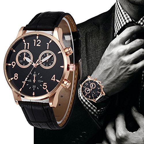 Product Cover Han Shi Wrist Watch, Man Fashion Watch Retro Leather Band Analog Alloy Quartz Clock