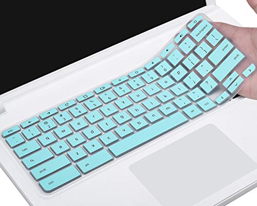 Product Cover Keyboard Cover for 2019/2018/2017 Acer Chromebook 11 CB3-131 CB3-132/ Chromebook R 11 CB5-132T/ Acer Chromebook Spin 13 CP713 CB5-312T/ Chromebook 14 CB514 / Chromebook 15 CB3-531 CB5-571, Mint Green