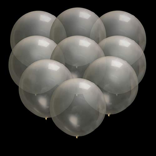 Product Cover GuassLee 18 Inch Big Balloon Latex Giant Balloon Jumbo Thick Balloons for Photo Shoot/Birthday/Wedding Party/Festival/Event/Carnival Decorations 30ct/Pack Clear