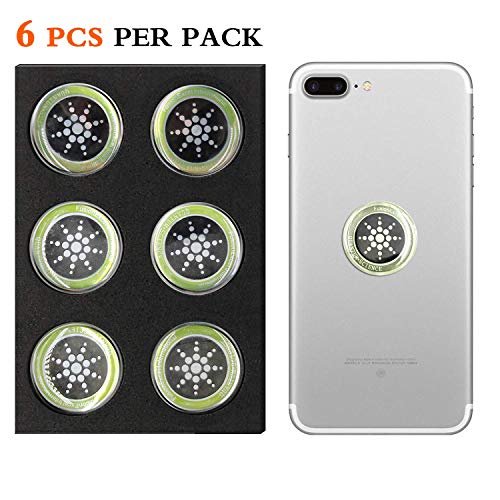 Product Cover Cell Phone Radiation Protector Shield Sticker-The Best EMR/EMF Neutralizer for Cell Phone, Mobile Phone, iPhone, iPad (Silver 6pcs)