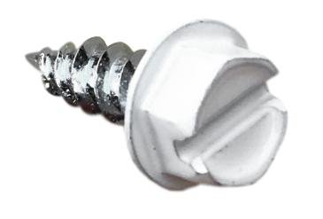 Product Cover SCREWIT Brand #8 x 1/2 inch Gutter and downspout Colored Zip Screws with 1/4 inch Head (25 Pack) (White)