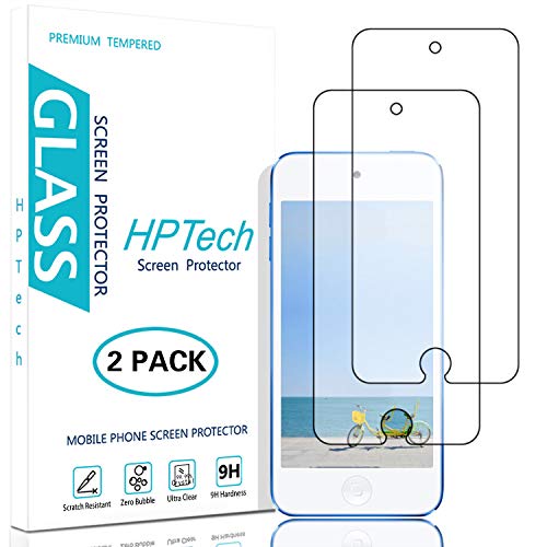 Product Cover HPTech Screen Protector for iPod Touch - (2-Pack) Tempered Glass for Apple New iPod Touch (7th Gen 2019 Released / 6th & 5th Generation) [Bubble Free] with Lifetime Replacement Warranty