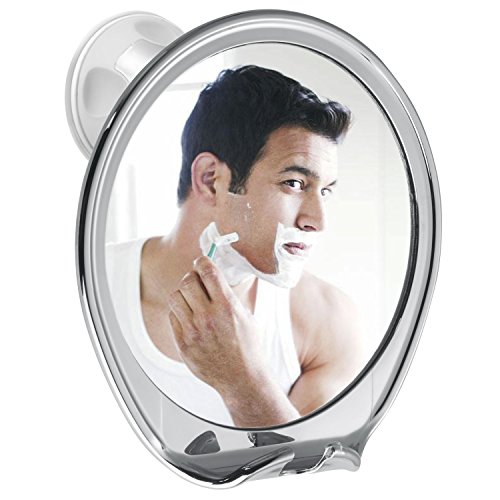 Product Cover Fogless Shower Shave Mirror Fog Free Mirrors for Shower Bathroom Shaving Mirror with Razor Holder Strong Locking Suction 360°Rotating No Fog for Easy Mirrors Viewing