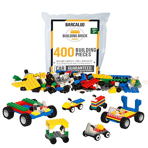 Product Cover Barcaloo 400 Piece Wheels, Tires, and Axles Set - Building Brick Compatible Play Kit