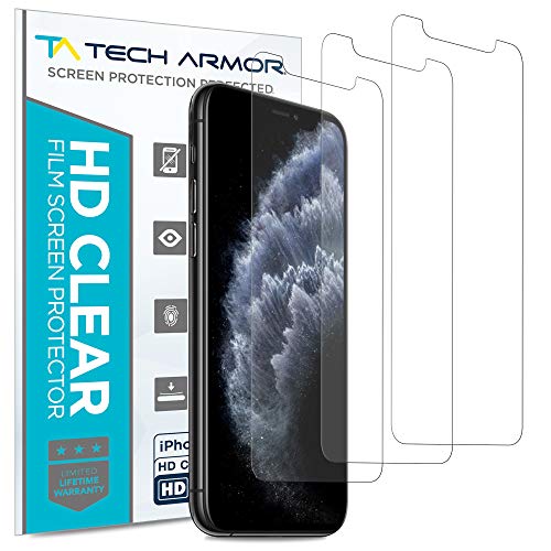 Product Cover Tech Armor HD Clear Film Screen Protector for New 2019 Apple iPhone 11 Pro/iPhone X/iPhone Xs - Case-Friendly, Scratch Resistant, 3D Touch Accurate [3-Pack]