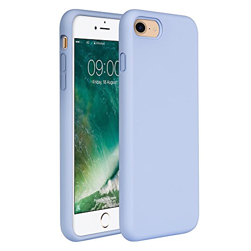 Product Cover iPhone 8 Case Liquid Silicone, iPhone 7 Silicone Case Miracase Gel Rubber Full Body Protection Shockproof Cover Case Drop Protection for Apple iPhone 7/ iPhone 8(4.7