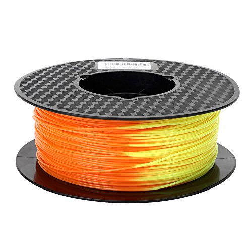 Product Cover Color Changing Filament Orange to Yellow PLA Filament 1.75mm Color Change with Temperature 3D Printer Filament 1.75mm 1KG 2.2LBS Pen Filament 3D Printing Material
