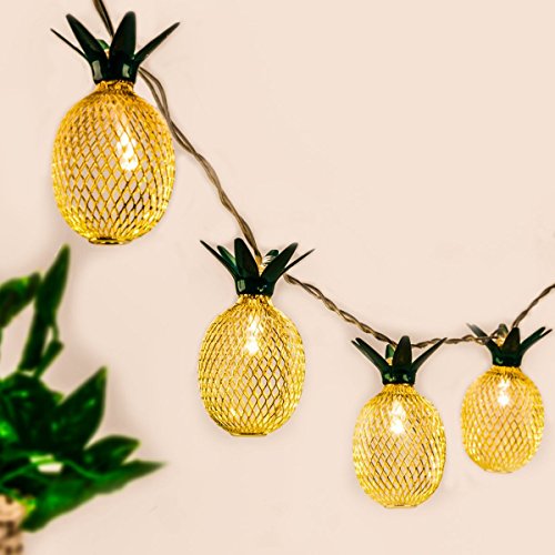 Product Cover GIGALUMI Pineapple String Lights, 10ft 10 LED Fairy String Lights Battery Operated for Christmas Home Wedding Party Bedroom Birthday Decoration (Warm White) ...