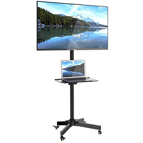 Product Cover 1home 1homefurnit Mobile Tv Cart Floor Stand Mount Home Display Trolley for 23
