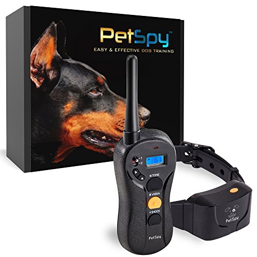 Product Cover PetSpy P620 Dog Training Shock Collar for Dogs with Vibration, Electric Shock, Beep; Rechargeable and Waterproof Remote Trainer E-Collar - 10-140 lbs