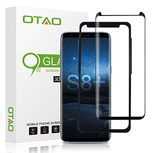 Product Cover OTAO Galaxy S8 Plus Tempered Glass Screen Protector, [Case Friendly][Easy Installation Tray] 3D Curved Tempered Glass Screen Protector for Samsung Galaxy S8 Plus