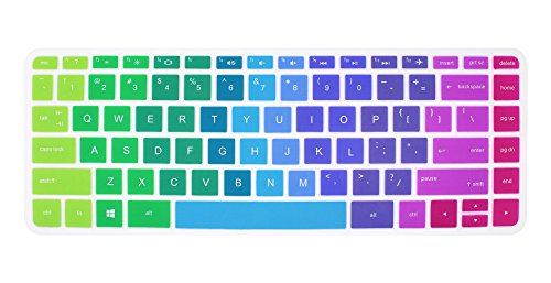 Product Cover Silicone Keyboard Cover Skin for 14 inch HP Pavilion 14-ab 14-ac 14-ad 14-an, HP Stream 14-ax, HP ENVY 14-j0 Series, 14-ab010 14-ab166us 14-ac159nr 14-an010nr 14-an013nr 14-an080nr (Rainbow)