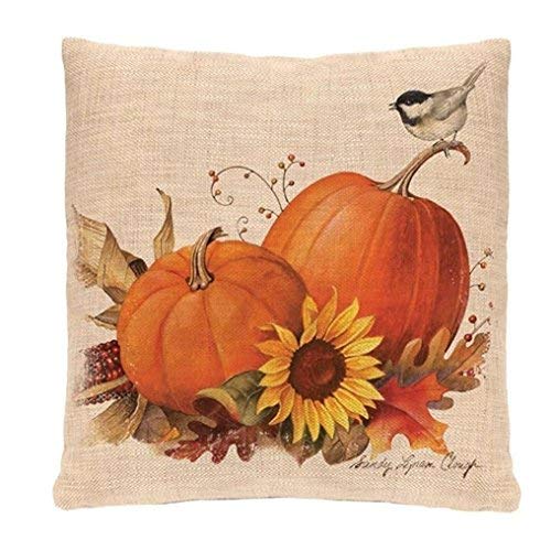 Product Cover GBSELL Pillow Cover Owl Thanksgiving Turkey Cock Hen Pillow Case Sofa Throw Cushion Cover Home Decor,45cm45cm