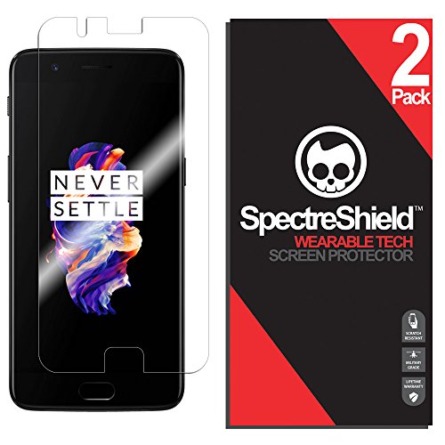 Product Cover Spectre Shield (2 Pack) Screen Protector for OnePlus 5 Accessory OnePlus 5 Case Friendly Full Coverage Clear Film