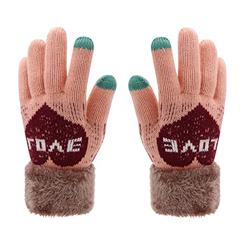 Product Cover Winter Touch Screen Gloves HÖTER Snow Flower Printing Keep Warm for Women and Men