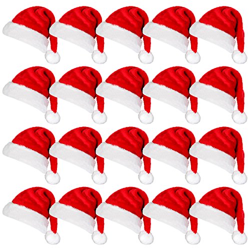 Product Cover Christmas Mini Hats Santa Claus Hat for Cup Bottle Cover Cap Xmas Home Party Decoration Pack of 20
