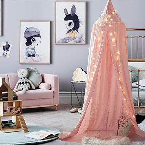 Product Cover M&M Mymoon Girls Bed Canopy Reading Nook Tent Dome Mosquito Net Hanging Decoration Indoor Game House for Baby Kids