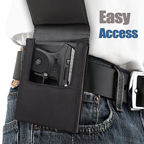 Product Cover Sneaky Pete Nylon Belt Clip Holster - Medium | Fits Glock 42, Glock 43, Kimber Micro CDP, Ruger LC-9 & LC380, Bersa Thunder 380, Taurus 709 and More