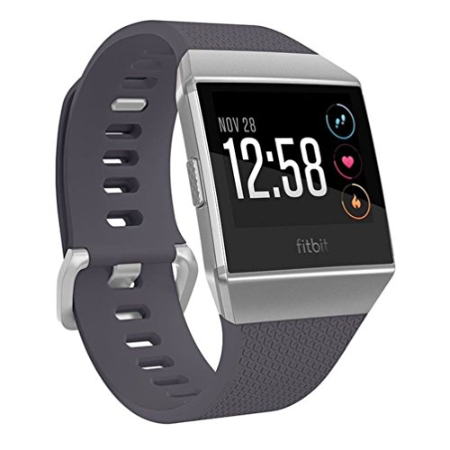Product Cover Fitbit Ionic GPS Smart Watch, Blue-Gray/Silver, One Size (S & L Bands Included)