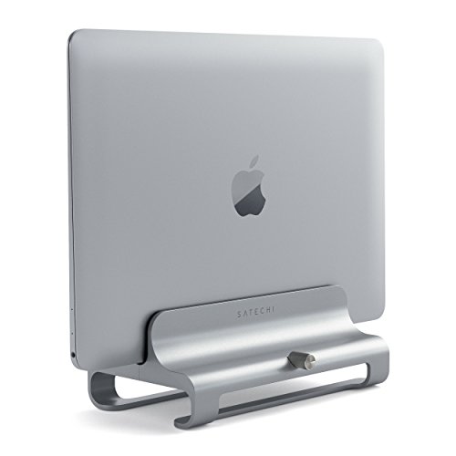 Product Cover Satechi Universal Vertical Aluminum Laptop Stand - Compatible with MacBook, MacBook Pro, Dell XPS, Lenovo Yoga, Asus Zenbook, Samsung Notebook and More (Silver)