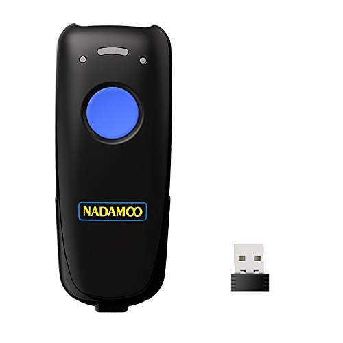 Product Cover NADAMOO 2-In-1 Bluetooth & Wired Barcode Scanner USB 1D Mini Portable Handheld CCD Bar Code Reader Compatible with Windows, Android, 33ft Transmission Save Up To 5000 Barcode