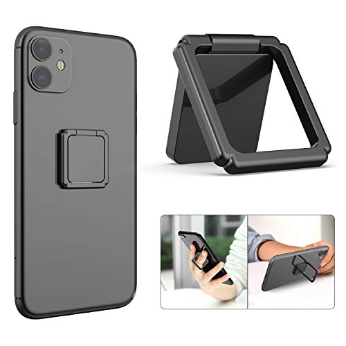 Product Cover ICHECKEY Finger Ring Stand 360 Rotation Cell Phone Ring Stand Holder Grip Kickstand Universal Mobile Phone Ring for iPhone 7 7 Plus 6S 6, Samsung Galaxy S6 S7 S8 S8 Plus, Note, LG (Black)