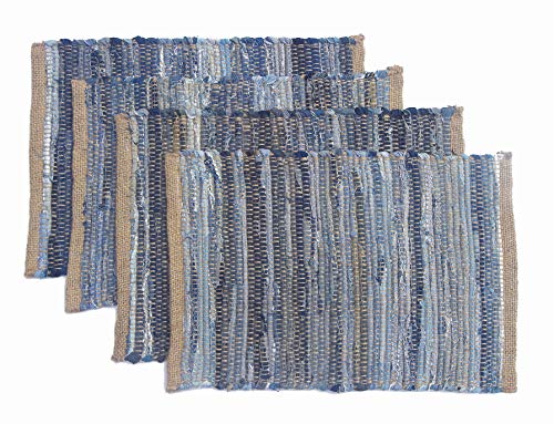 Product Cover Chardin Home Eco friendly Denim/Jute Placemats (set of 4) , Size: 14''x19''