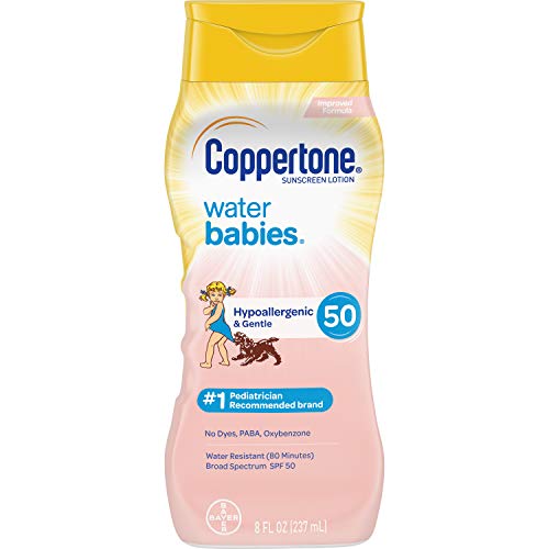 Product Cover Coppertone WaterBabies Sunscreen Lotion Broad Spectrum SPF 50 (8 Fluid Ounce) (Packaging may vary)