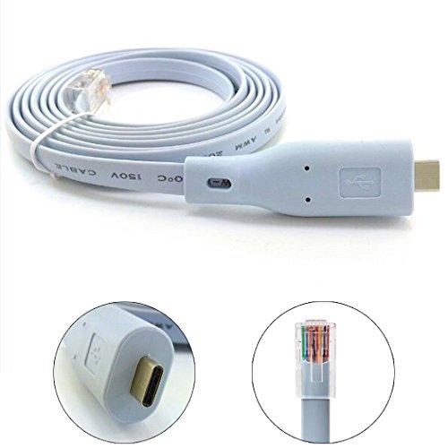Product Cover Asunflower 6Ft USB Type C to RJ45 Cisco Console Cable with FTDI Chip for MacBook - RS232 Chip
