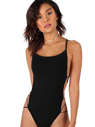 Product Cover Verdusa Women's Sleeveless Scoop Neck Strappy Backless Bodysuit