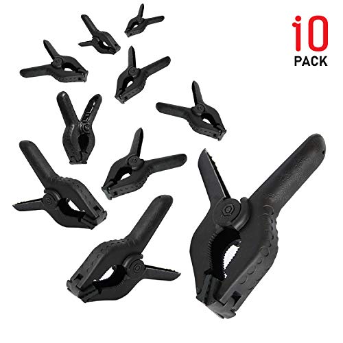 Product Cover EACHPOLE |10-Pack| Heavy Duty Nylon Spring Clamps 4.5 inch for Home Improvement Projects and Photography Studios, APL1770