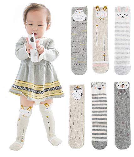 Product Cover Unisex Baby Socks Toddler Girl Knee High Socks Leg Warmers Animal Cotton Socks 1-7 Yrs