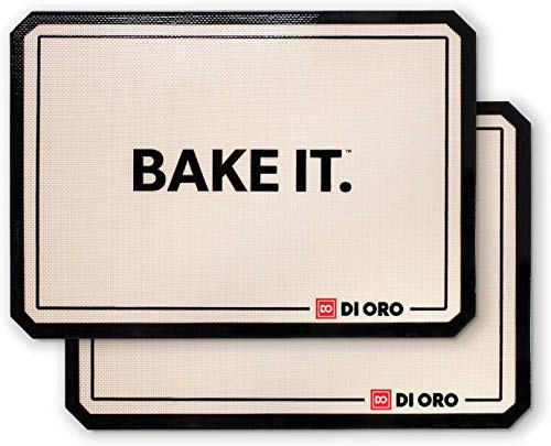 Product Cover Di Oro Pro Grade Silicone Baking Mats - 480° Heat Resistant Non Stick Baking Liners - 16 1/2