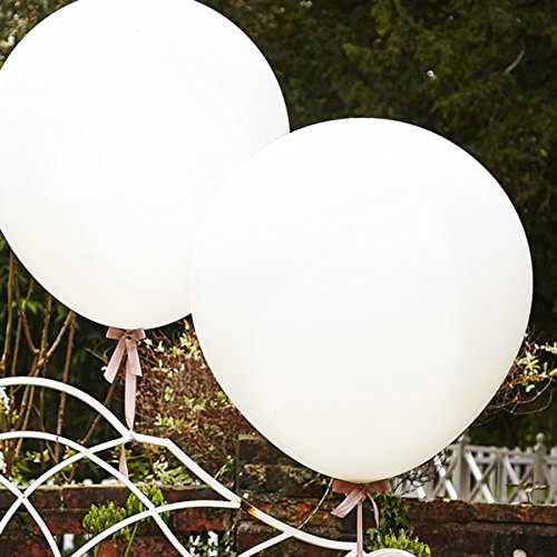 Product Cover GuassLee Giant Balloons 36-Inch White Balloons - 6 Big Latex Balloons for Birthdays Wedding and Event Decorations